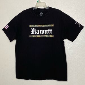 808 All Day Men’s Hawaii Camo Black T Shirt Size XL